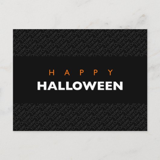 Happy Halloween 31st Moderne Typografie oktober Briefkaart (Voorkant)