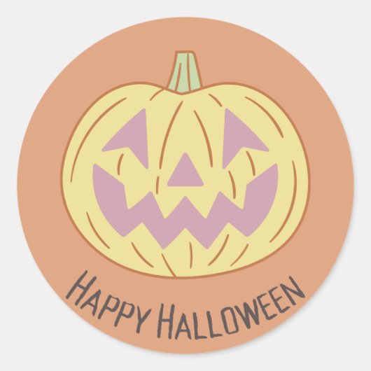 Happy Halloween 3' Ronde Sticker (Voorkant)