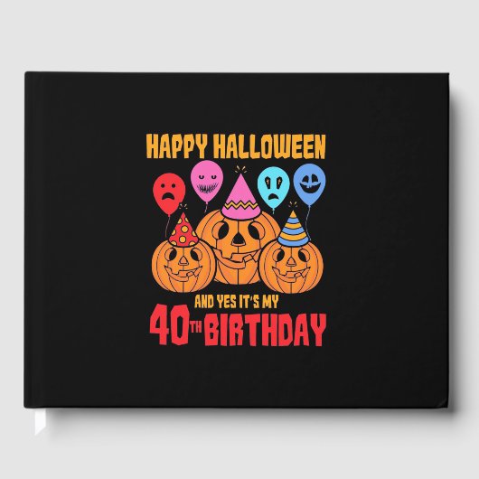 Happy Halloween 40th Birthday Gastenboek (Voorkant)