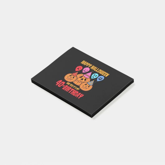 Happy Halloween 40th Birthday Post-it® Notes (Schuin)