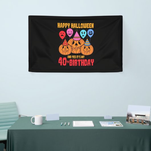 Happy Halloween 40th Birthday Spandoek (Beurs)