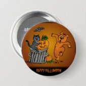 Happy Halloween! 5 Ronde Button 7,6 Cm (Voorkant /achterkant)