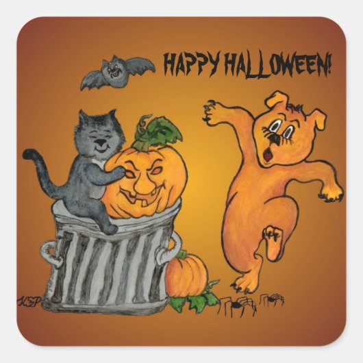 Happy Halloween! 5 Vierkante Sticker (Voorkant)