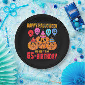 Happy Halloween 65th Birthday Papieren Bordje (Feest)