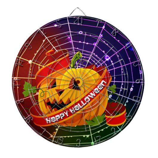 Happy Halloween 6A Dart Board Dartbord (Voorkant)