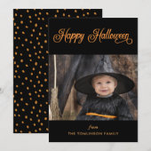 Happy Halloween aangepaste fotokaart Feestdagenkaart (Voorkant / Achterkant)