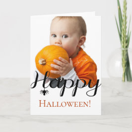 Happy Halloween aangepaste fotospin Kaart