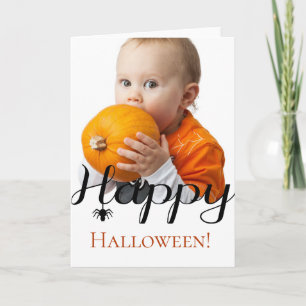 Happy Halloween aangepaste fotospin Kaart
