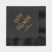 Happy Halloween aangepaste naam of tekst Folie Servetten (Voorkant)