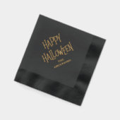 Happy Halloween aangepaste naam of tekst Folie Servetten (Links)