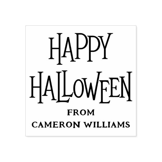 Happy Halloween aangepaste naam of tekst Rubberstempel (Afrduk)
