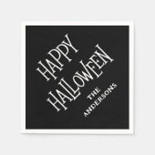 Happy Halloween aangepaste naam of tekst Servet (Voorkant)