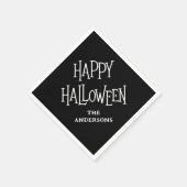 Happy Halloween aangepaste naam of tekst Servet (Hoek)