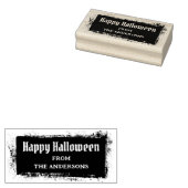 Happy Halloween aangepaste naam vuile gritty grung Rubberstempel (Gestempeld)