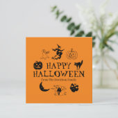 Happy Halloween aangepaste naam zwarte en oranje k (Staand voorkant)