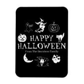Happy Halloween aangepaste naam zwarte spooky Magneet (Verticaal)