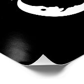 Happy Halloween aangepaste naam zwarte spooky Perfect Poster (Hoek)