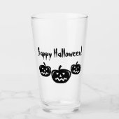 Happy Halloween-aansluiting op lantaarns drink-gla Glas (Voorkant)