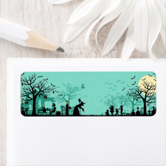 Happy halloween achtergrond etiket (Insitu)