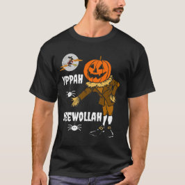 Happy Halloween, achteruit Letter T-Shirt