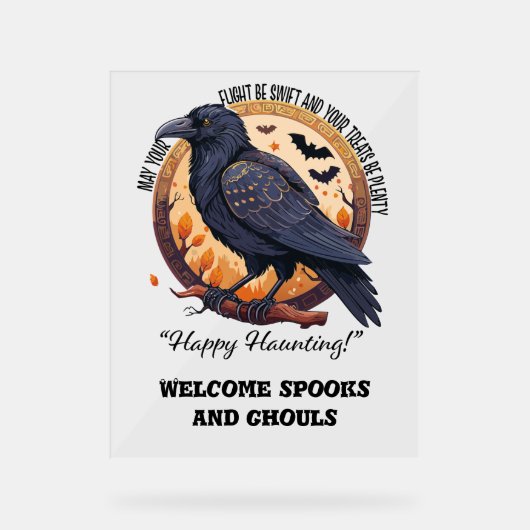 Happy Halloween Acryl Bord (Voorkant)