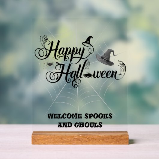 Happy Halloween acryl teken Bord (Neutraal)