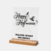 Happy Halloween acryl teken Bord (Hoek)