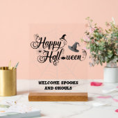 Happy Halloween acryl teken Bord (Huwelijk)
