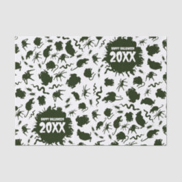 Happy Halloween Add The Year Black Creepy Crawlies Tissuepapier