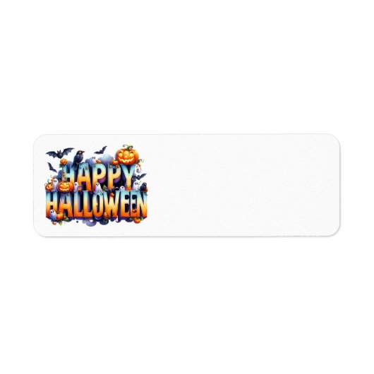 Happy Halloween Address Labels (Voorkant)