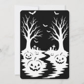 Happy Halloween! Adorable Friendly Ghost & Pumpkin Kaart (Achterkant)