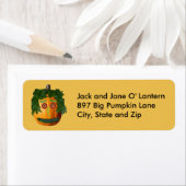 Happy Halloween - Adresetiketten met pompoen zonde Etiket (Insitu)