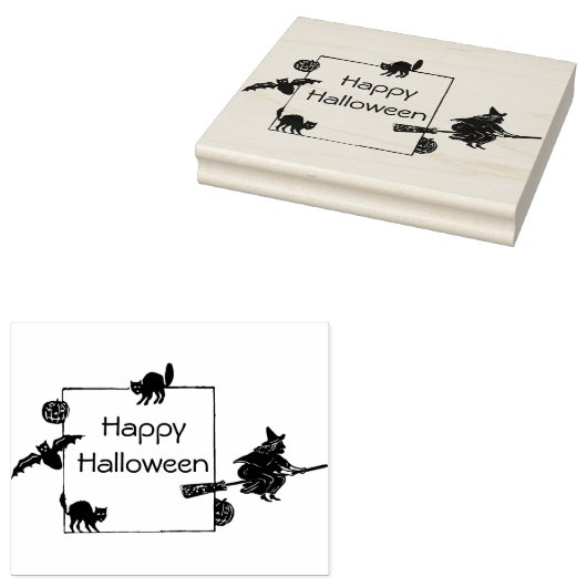 Happy Halloween Afbeeldingen- Rubber Stamp Rubberstempel (Gestempeld)