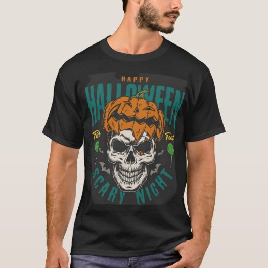 Happy Halloween afbeeldingen T-shirt trendy en sch (Voorkant)