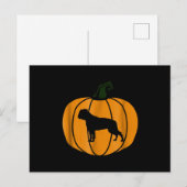 Happy Halloween American Bulldog Pumpkin Dog Feestdagenkaart (Voorkant / Achterkant)