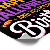 Happy Halloween And Yes It’s My Birthday Witch Hat Poster (Hoek)