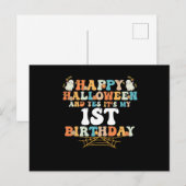 Happy Halloween And Yes It's My 1st Birthday Briefkaart (Voorkant / Achterkant)