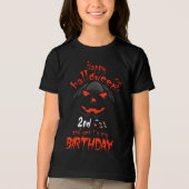 Happy Halloween And Yes It's My 2nd Birthday Tri-Blend Shirt (Voorkant)