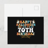 Happy Halloween And Yes Its My 70th Birthday Feestdagenkaart (Voorkant / Achterkant)