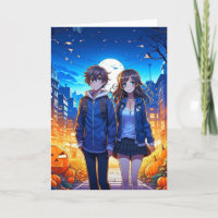 Happy Halloween | Anime Paar Holding Handen