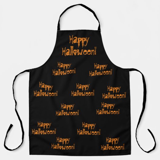 Happy Halloween Apron Schort (Voorkant)
