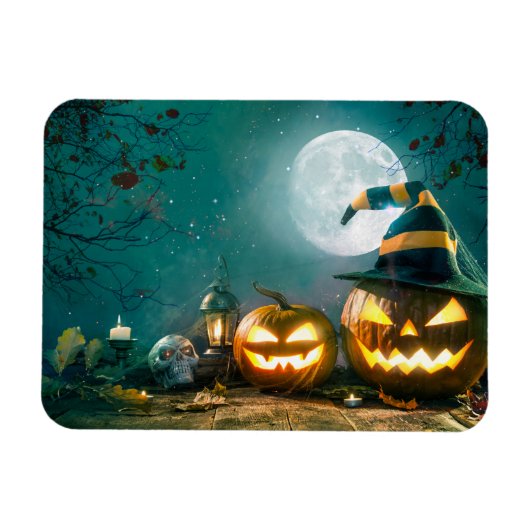 Happy Halloween Art Funny Jack O Lantern Halloween Magneet (Horizontaal)