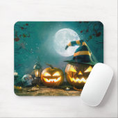 Happy Halloween Art Funny Jack O Lantern Halloween Muismat (Met muis)