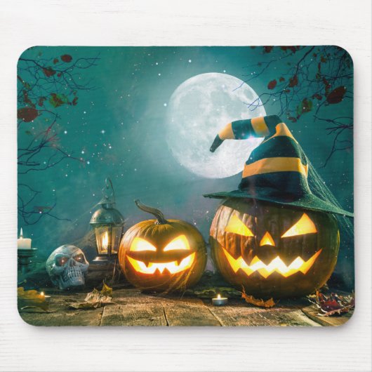 Happy Halloween Art Funny Jack O Lantern Halloween Muismat (Voorkant)