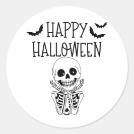 Happy Halloween Autocollant Ronde Sticker