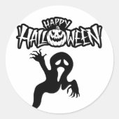 Happy Halloween Autocollant Ronde Sticker (Voorkant)