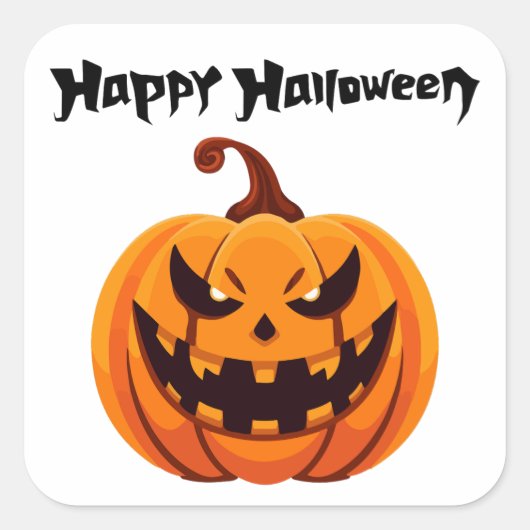 Happy Halloween Autocollant Vierkante Sticker (Voorkant)