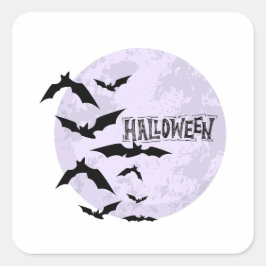 Happy Halloween Autocollant Vierkante Sticker
