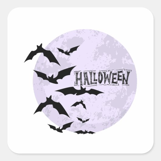 Happy Halloween Autocollant Vierkante Sticker (Voorkant)
