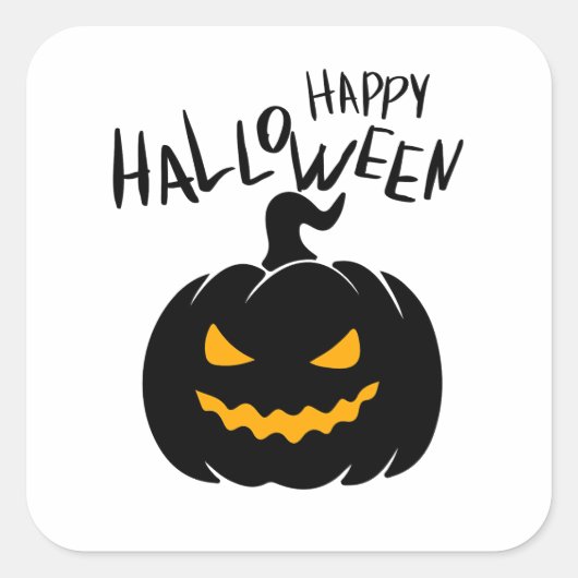 Happy Halloween Autocollant Vierkante Sticker (Voorkant)